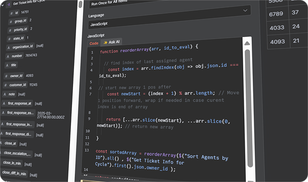 JS expression editor